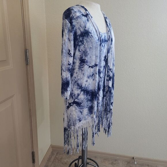Sole Dione Studio tie dye tank top and fringe cardigan S - Picture 3 of 6